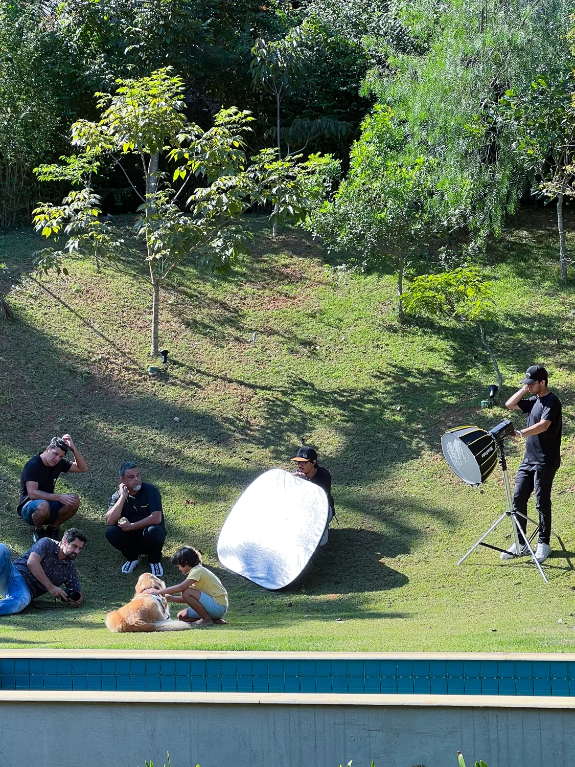 Ensaio fotográfico com cachorro ao ar livre